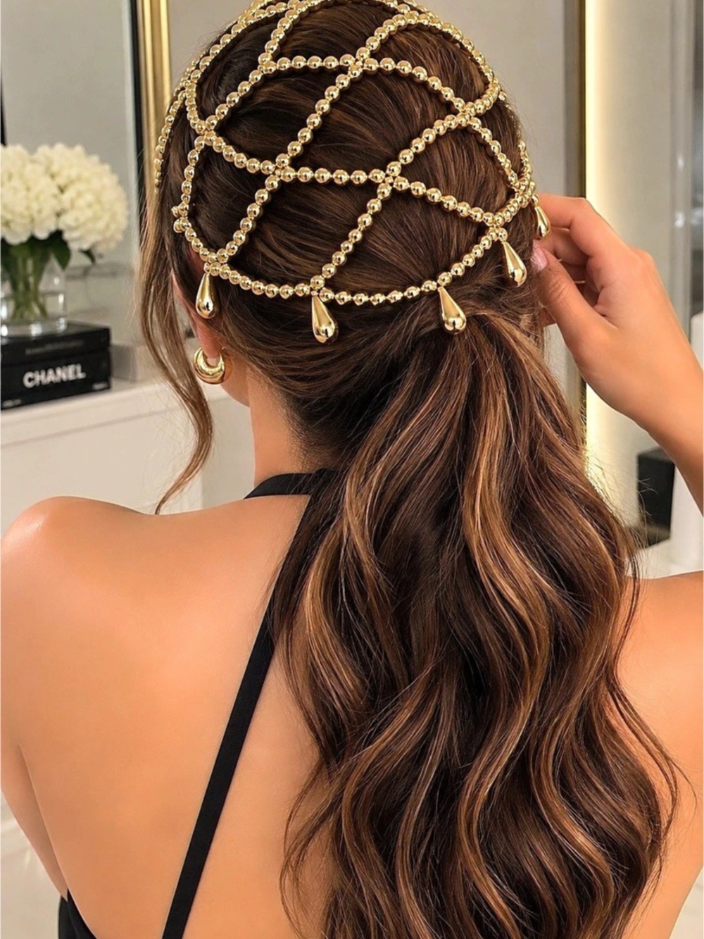 Gold Chain Hair Accessory Like New